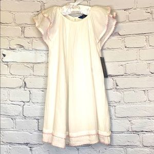 Polo Ralph Lauren White Pink Cotton Dress Size 4